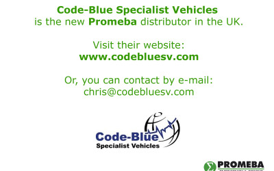 Code-Blue Specialist Vehicles, nuevo distribuidor PROMEBA en el Reino Unido.