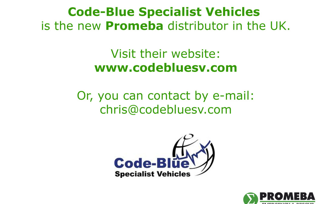 Code-Blue Specialist Vehicles, nuevo distribuidor PROMEBA en el Reino Unido.